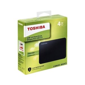 Toshiba Canvio 4TB Portable External HDD – USB 3.0 (Black)
